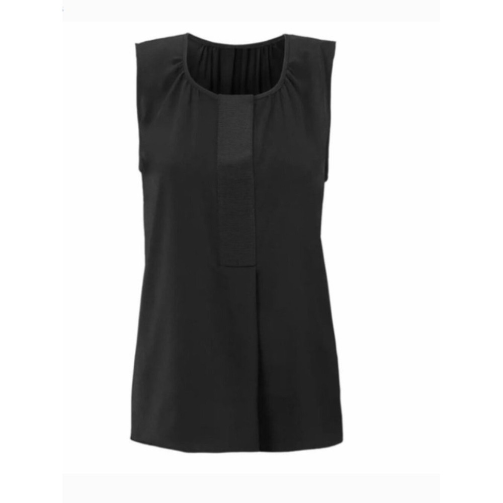 CAbi Women's Sleeveless Snap Blouse #5540 Black Size Large